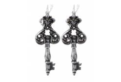 Набор новогодних подвесных украшений Ажурные ключи, 2 штуки, 23x6x0,8 см